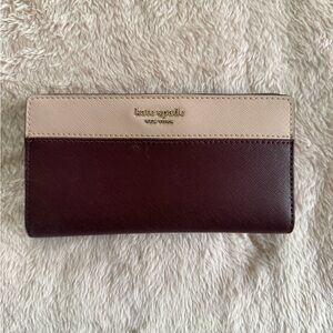 Kate Spade Burgundy and Pink Wallet